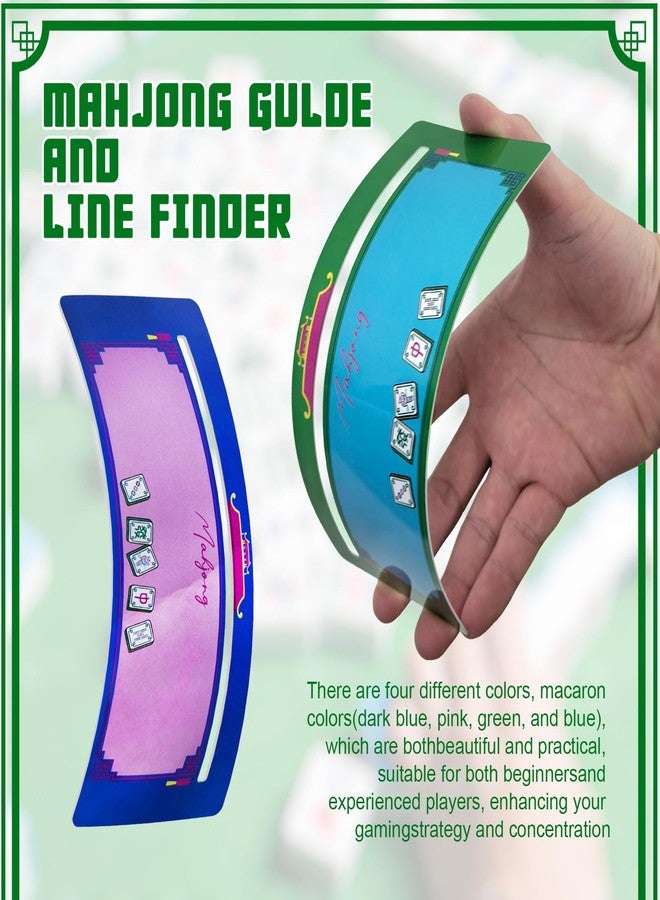 Bmpzery 4 Pcs Mahjong Card Guide and Line Finder Reader,Acrylic Card Line Guide Rules Helper Reader, for Mahjong Beginner-Friendly Travel, Parties, Competitions, Game Nights Accessories(Multicolor,Cute) - Image 3